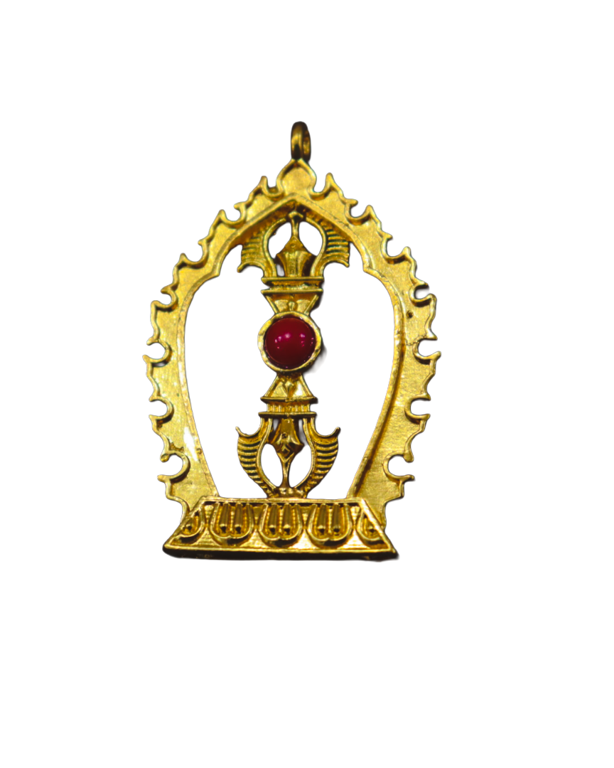 Tibetan Dorje & Kalachakra Symbol Pendant | Spiritual Jewelry