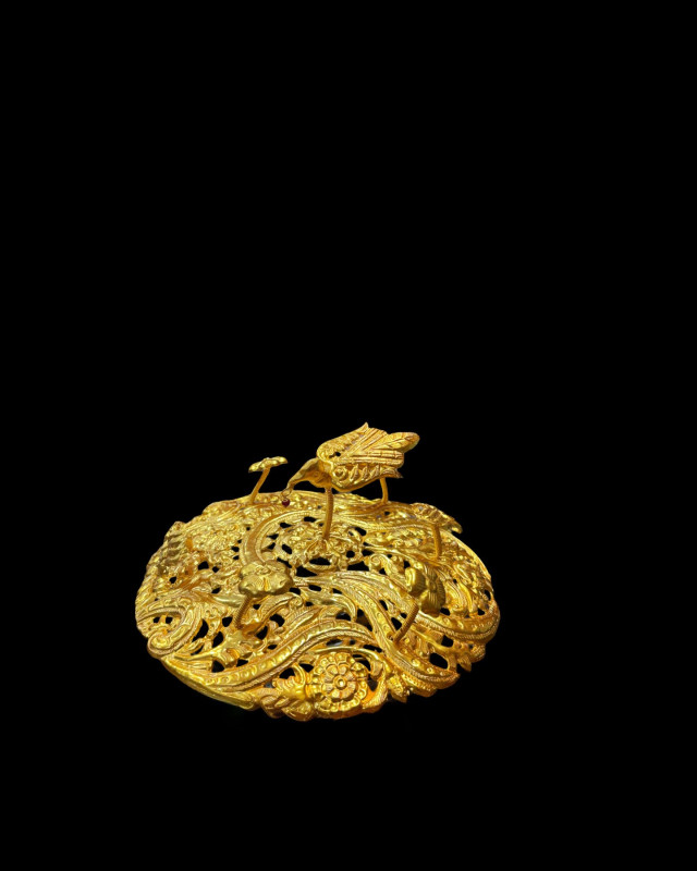 Gold-Plated Newari Lunswan (Lu Swa) – Traditional Nepali Hair Ornament