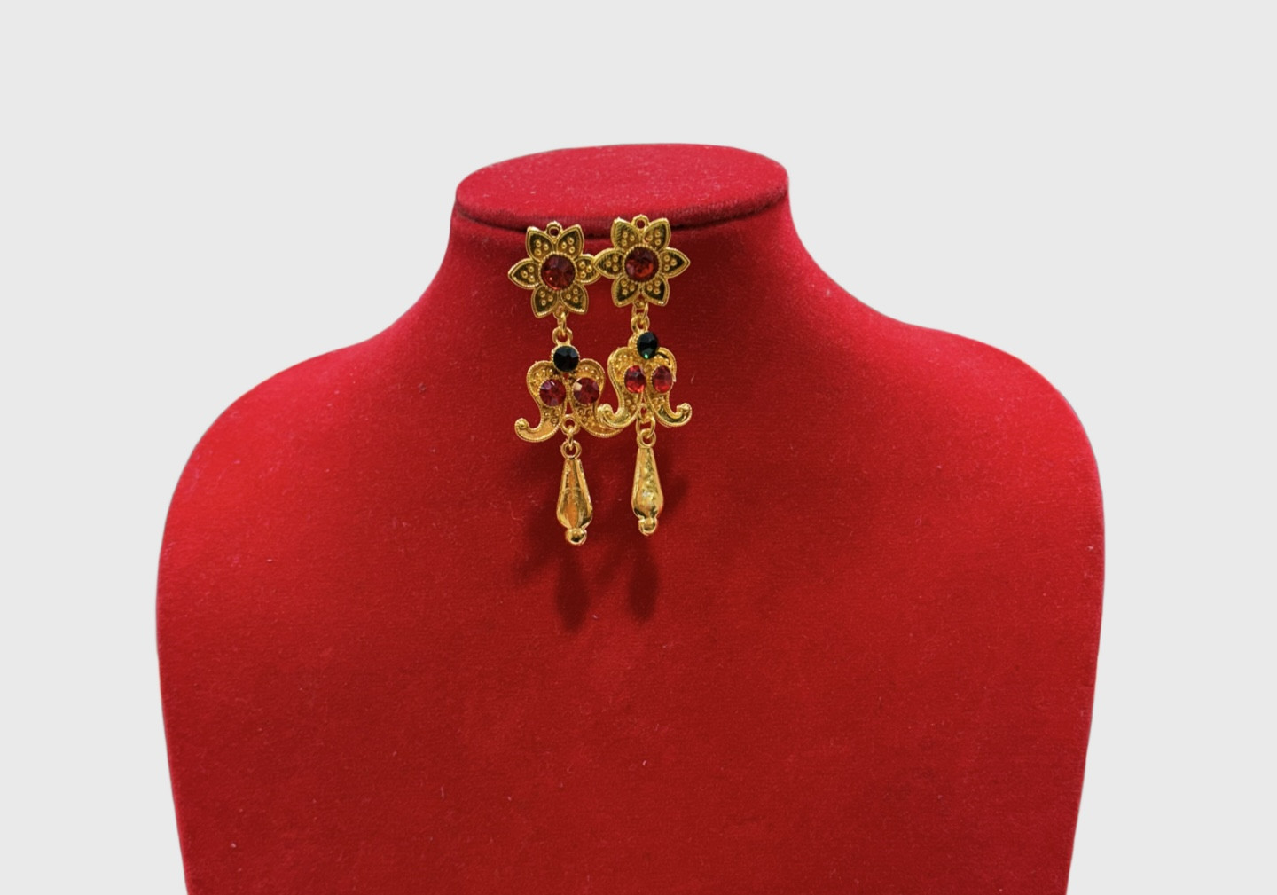 Traditional Nepali Yarling – Handmade Gold-Inspired Ear Ornament | Himalayan Ethnic Jewelry