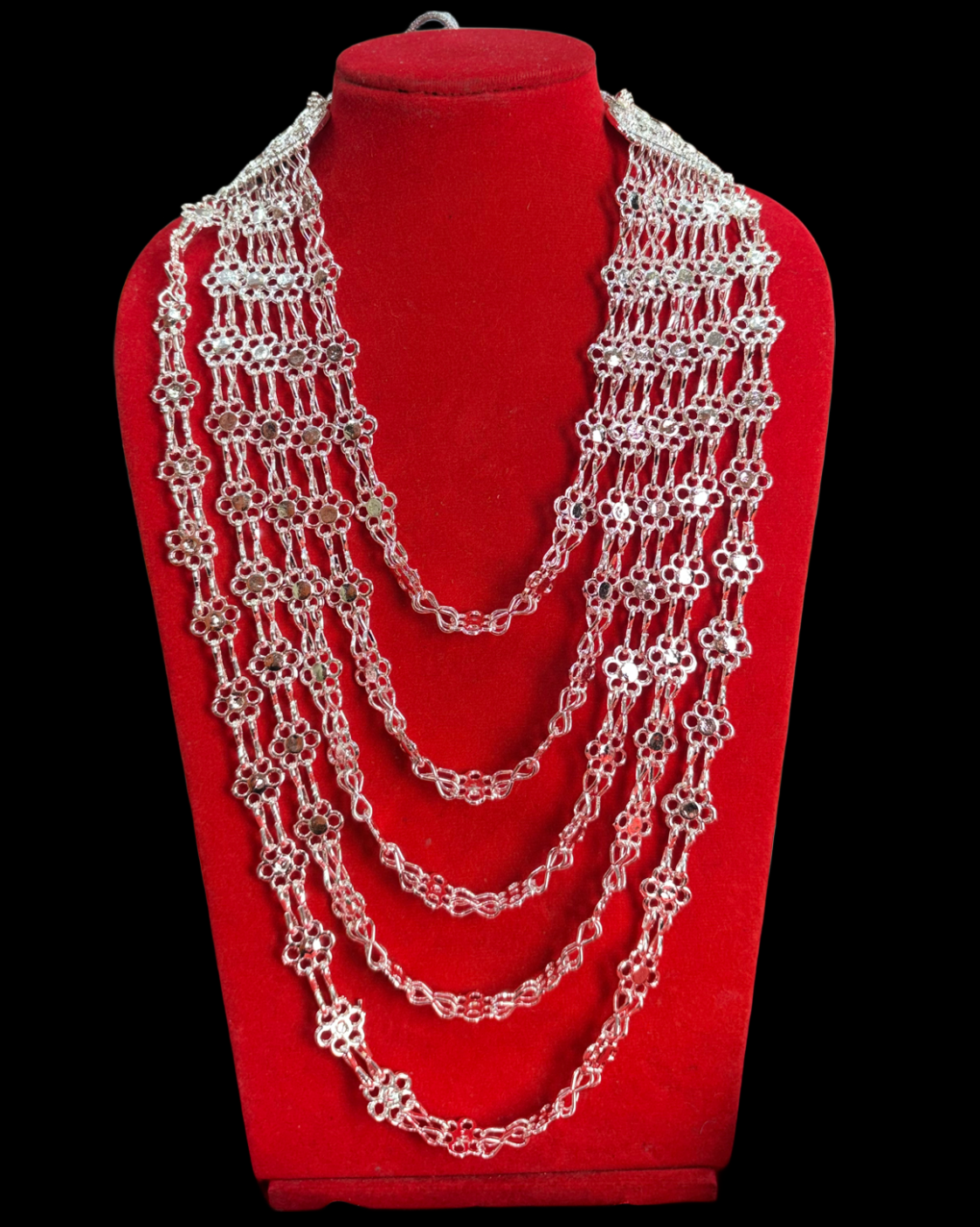 Traditional Nepali Chadra Hara – Handcrafted Gold-Inspired Layered Necklace | Ethnic Cultural Jewelry