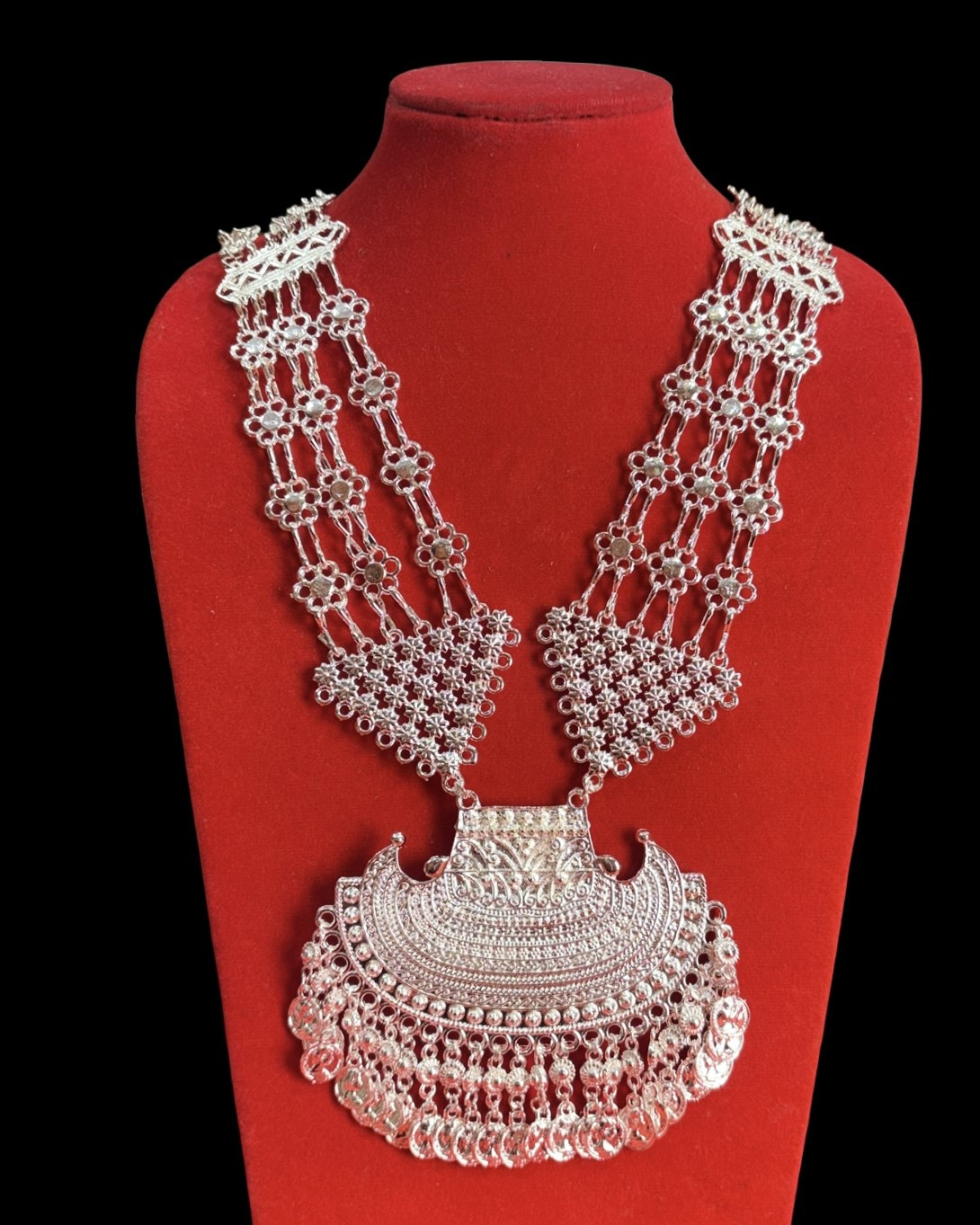 Traditional Nepali Chadra Hara – Handcrafted Gold-Inspired Layered Necklace | Ethnic Cultural Jewelry